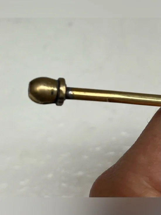 Vintage Etched Brass Candle Snuffer11.5” Long,Twisted Handle,Ornate Bell-Shaped - Picture 8 of 9